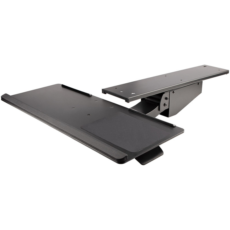 StarTech.com Support Clavier Coulissant sous Bureau - Tablette Clavier et Souris Ajustable en Hauteur - Mouvement Complet - 25 