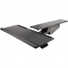 StarTech.com Support Clavier Coulissant sous Bureau - Tablette Clavier et Souris Ajustable en Hauteur - Mouvement Complet - 25 