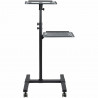 StarTech.com Table Vidéoprojecteur et Ordinateur Portable - Support Projecteur Robuste (2 Étagères max. 10kg chacune) - Ajus