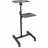 StarTech.com Table Vidéoprojecteur et Ordinateur Portable - Support Projecteur Robuste (2 Étagères max. 10kg chacune) - Ajus