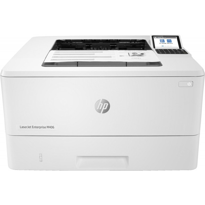 HP LaserJet Enterprise M406dn, Black and white, Printer for Business, Print, Compact Size Strong Security Two-sided printing En