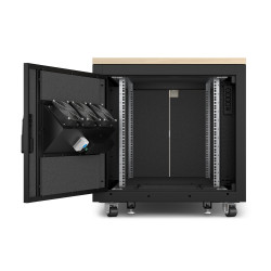 APC NetShelter - Rack informatique insonorisé - 12U - Finition Erable