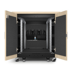 APC NetShelter - Rack informatique insonorisé - 12U - Finition Erable