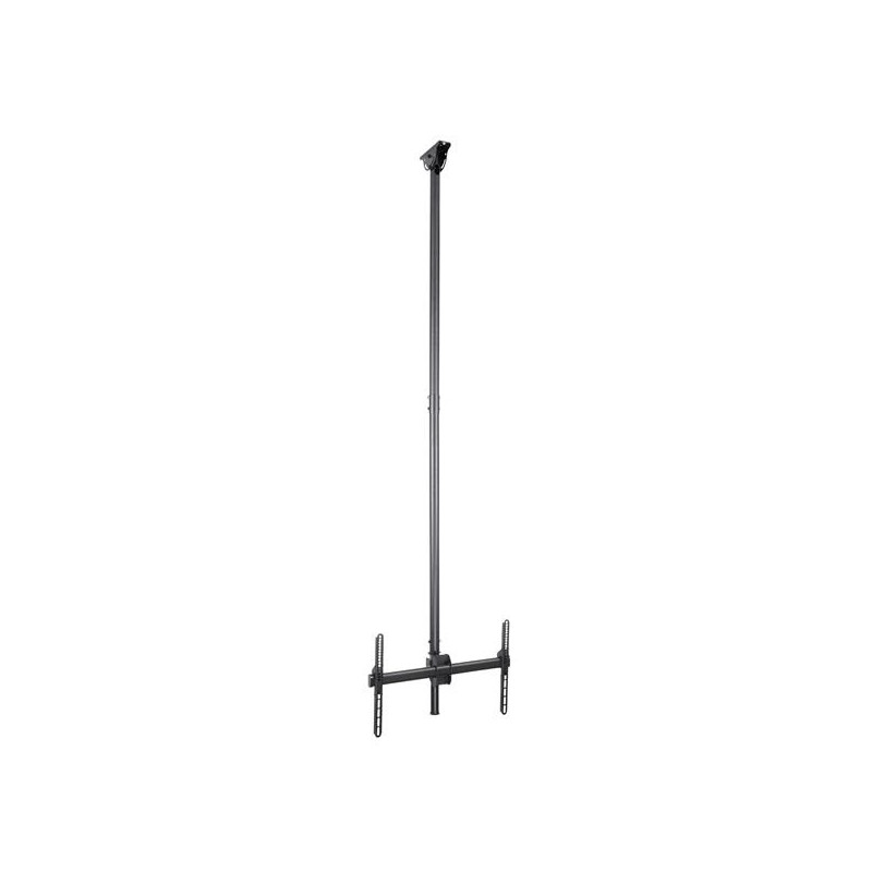 StarTech.com Support TV au Plafond - Support Universel pour Écran Unique avec Mât Télescopique Réglable - Inclinable/Pivota