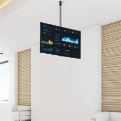 StarTech.com Support TV au Plafond - Support Universel pour Écran Unique avec Mât Télescopique Réglable - Inclinable/Pivota