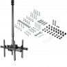 StarTech.com Support Double TV au Plafond - Support Double Écran à Suspendre Dos à Dos avec Mât Télescopique Réglable - I