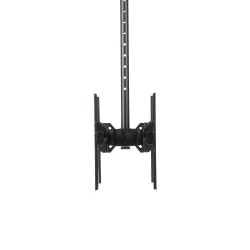 StarTech.com Support Double TV au Plafond - Support Double Écran à Suspendre Dos à Dos avec Mât Télescopique Réglable - I