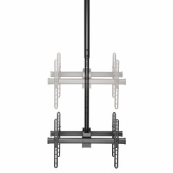 StarTech.com Support Double TV au Plafond - Support Double Écran à Suspendre Dos à Dos avec Mât Télescopique Réglable - I