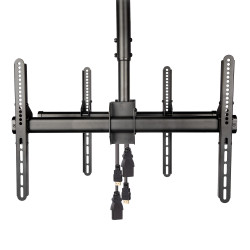 StarTech.com Support Double TV au Plafond - Support Double Écran à Suspendre Dos à Dos avec Mât Télescopique Réglable - I