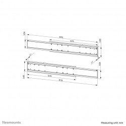 Neomounts ADM-875BL2 Adaptateur double écran 42-65"