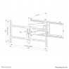 Neomounts WL40-550BL18 Support pour écran mural 43-75" - orientable - installation facile