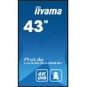 iiyama LH4365UHSB-B1 Écran d'affichage dynamique En forme de kiosk 108 cm (42.5") LED Wifi 800 cd/m² 4K Ultra HD Noir Intégr