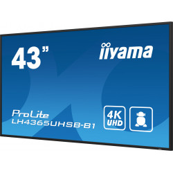 iiyama LH4365UHSB-B1 Écran d'affichage dynamique En forme de kiosk 108 cm (42.5") LED Wifi 800 cd/m² 4K Ultra HD Noir Intégr