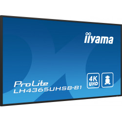 iiyama LH4365UHSB-B1 Écran d'affichage dynamique En forme de kiosk 108 cm (42.5") LED Wifi 800 cd/m² 4K Ultra HD Noir Intégr
