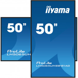 iiyama LH5065UHSB-B1AG affichage de messages Écran plat de signalisation numérique 125,7 cm (49.5") LCD Wifi 800 cd/m² 4K Ul