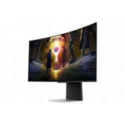 Samsung G85SD écran plat de PC 86,4 cm (34") 3440 x 1440 pixels UltraWide Quad HD OLED Argent