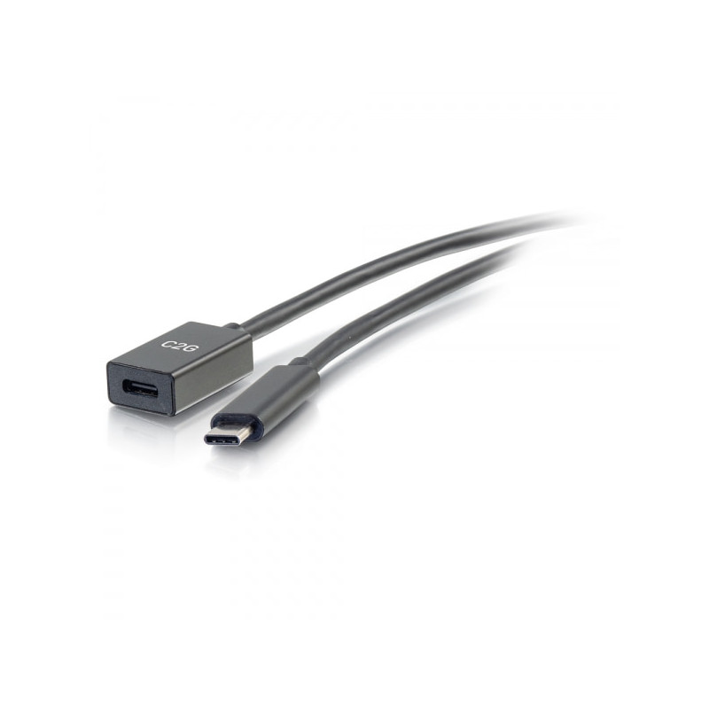 C2G 30 cm Câble de rallonge USB-C vers C 3.1 (Gén 2) mâle cers femelle (10 Gb/s)