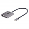 StarTech.com Hub USB-C MST à 2 ports - Adaptateur Multi-Moniteur USB Type-C vers 2x DisplayPort pour Ordinateur Portable - Dua