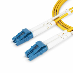 StarTech.com 40m (131ft) LC to LC (UPC) OS2 Single Mode Duplex Fiber Optic Cable, 9/125µm, 100G, Bend Insensitive, Low Inserti