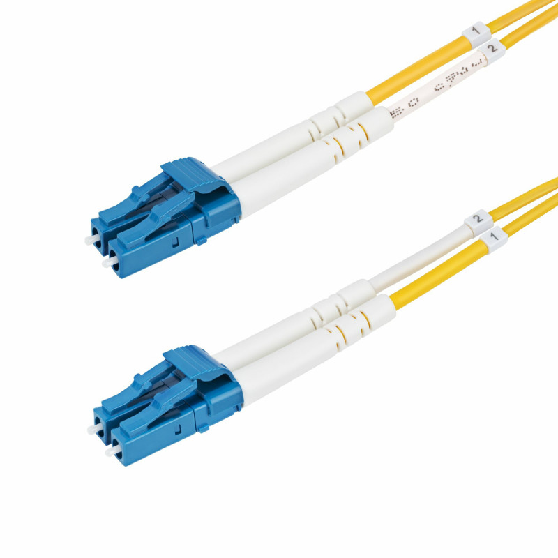 StarTech.com 40m (131ft) LC to LC (UPC) OS2 Single Mode Duplex Fiber Optic Cable, 9/125µm, 100G, Bend Insensitive, Low Inserti