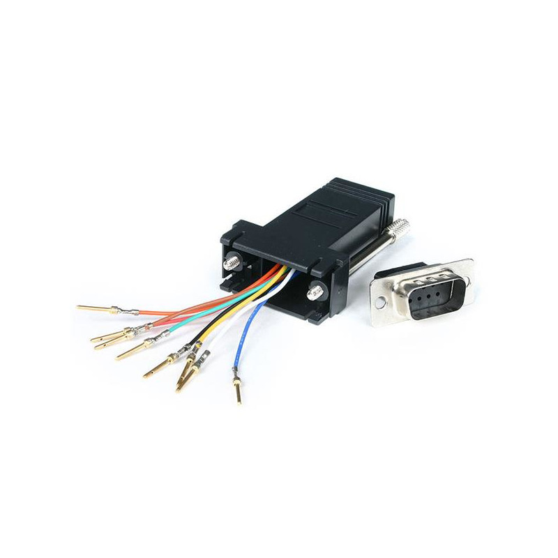 StarTech.com Adapteur Modulaire DB9 Mâle vers RJ45 Femelle Noir - DB9 à RJ45 M/F
