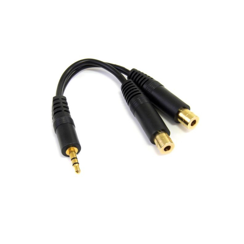 StarTech.com Câble répartiteur stéréo 15 cm - Mâle 3,5 mm vers femelle 2 x 3,5 mm