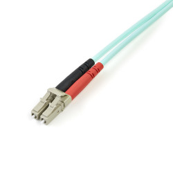 StarTech.com Câble Fibre Optique Multimode de 2m LC/UPC à LC/UPC OM3, Fibre Zipcord Full Duplex 50/125µm, Réseaux 100G, LOM