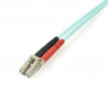 StarTech.com Câble Fibre Optique Multimode de 2m LC/UPC à LC/UPC OM3, Fibre Zipcord Full Duplex 50/125µm, Réseaux 100G, LOM
