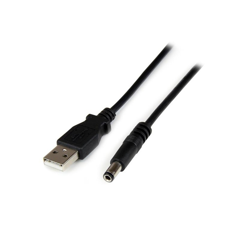 StarTech.com Câble d'alimentation USB vers connecteur annulaire de type N 5 V CC de 1 m - USB A vers V CC de 5,5 mm