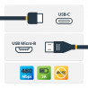 StarTech.com Câble USB-C vers Micro USB-B de 1m, Câble de Transfert de Données, USB 2.0, USB C vers Micro-B