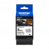 Brother TZe-FX211 - Cassette à ruban pour étiqueteuse originale – Noir sur blanc, 6 mm de large