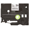 Brother TZe-FX211 - Cassette à ruban pour étiqueteuse originale – Noir sur blanc, 6 mm de large