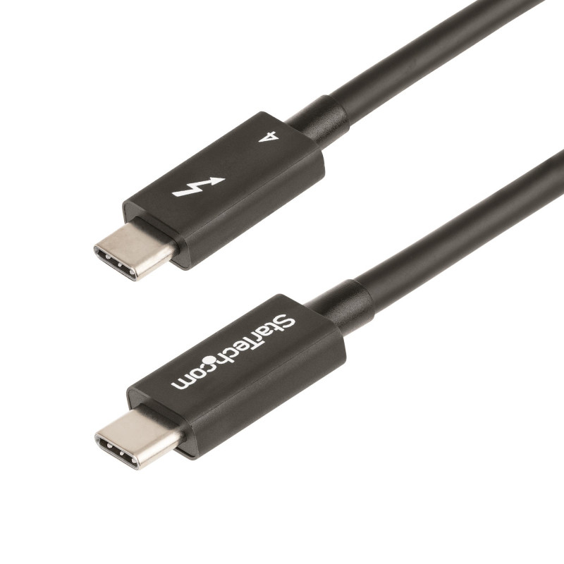 StarTech.com Câble Thunderbolt 4 de 50cm - 40Gbps - 100W Power Delivery - Vidéo 4K/8K - Cordon Thunderbolt Certifié par Inte