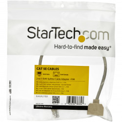 StarTech.com Câble répartiteur RJ45 2 vers 1 - Câble adaptateur Ethernet - 1x RJ45 (M) 2x RJ45 (F)