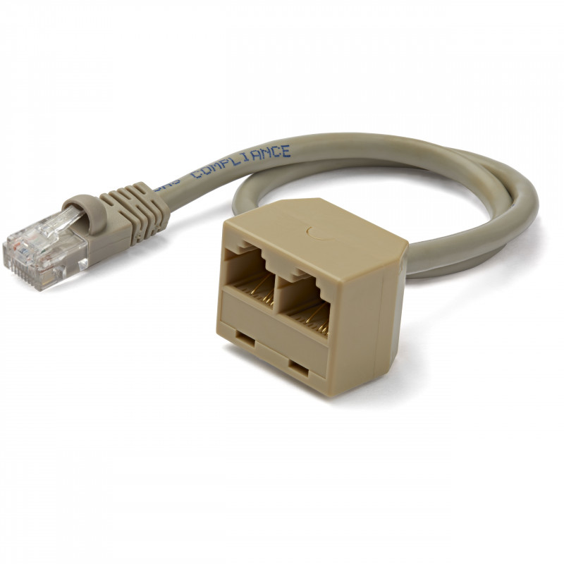 StarTech.com Câble répartiteur RJ45 2 vers 1 - Câble adaptateur Ethernet - 1x RJ45 (M) 2x RJ45 (F)