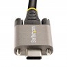 StarTech.com Câble USB C 10Gbps 50cm à Verouillage par Vis Latérale - Câble USB 3.1/3.2 Gen 2 Type-C - 100W/5A Power Delive