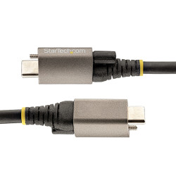 StarTech.com Câble USB C 10Gbps 50cm à Verouillage par Vis Supérieure - Câble USB 3.2 Gen 2 Type-C - 100W/5A Power Delivery