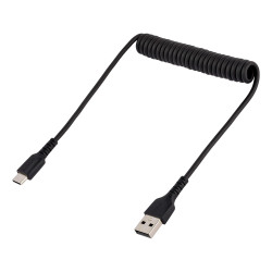 StarTech.com Câble USB vers USB-C de 50cm - Cordon USB USB-C Enroulé à Usage Intensif - Câble USB-A vers USB-C en Fibre Ara