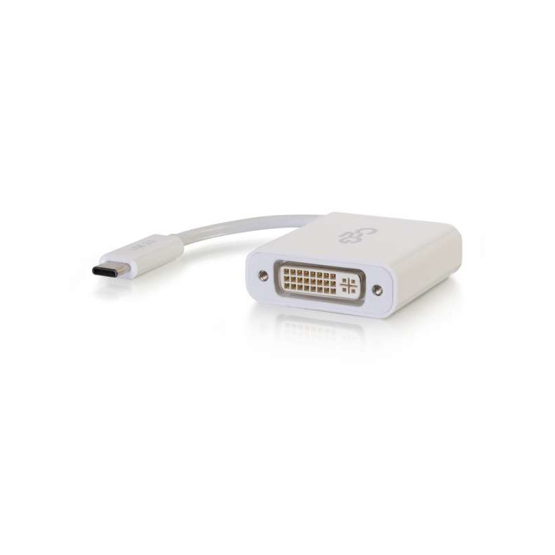 C2G Convertisseur Adaptateur USB-C Vers Vidéo DVI-D - Blanc