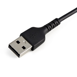 StarTech.com Câble USB-A vers Lightning Noir Robuste 30cm - Câble de Charge/Synchronisation de Type A vers Lightning en Fibre
