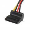 StarTech.com Câble répartiteur d'alimentation en Y LP4 vers 2 SATA à angle droit et verrouillage 30 cm - LP4 4 broches vers 
